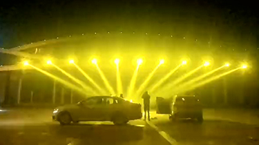 Shandong Zoucheng International Convention and Exhibition Center outdoor lighting brilliant shock light show